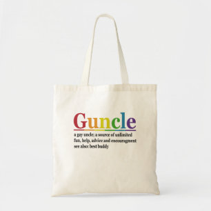 Guncle Definition Rainbow Funny Gift Tragetasche