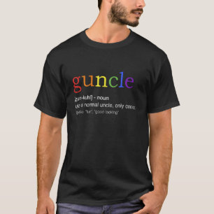 Guncle in Regenbogenfarben für Homosexuelle T-Shirt