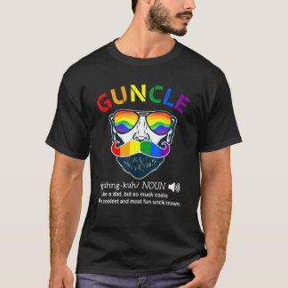 Guncle Word Definition Gay Oncle Day T-Shirt
