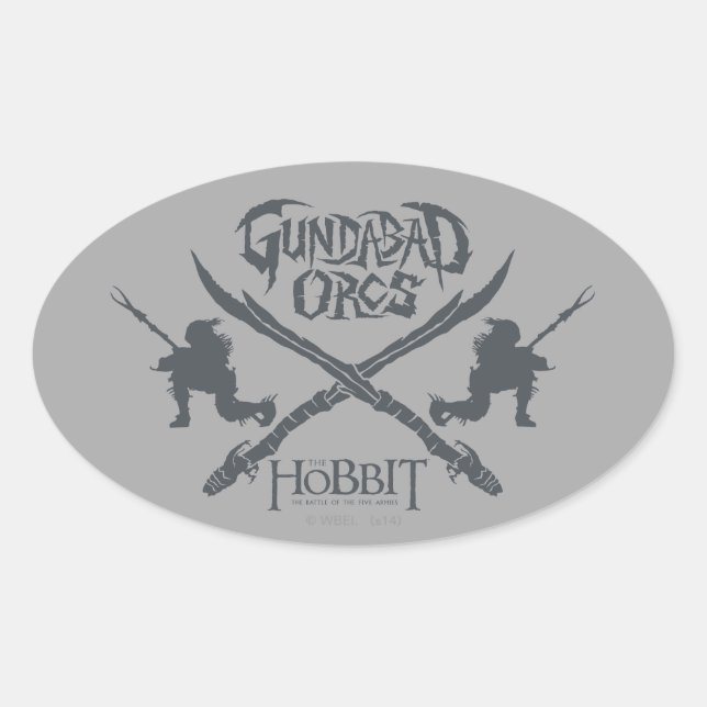 Gundabad Orcs Movie Icon Ovaler Aufkleber (Vorderseite)