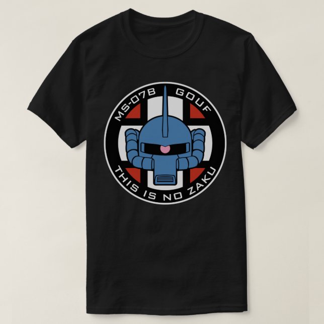 Gundam MS07B Gouf Abzeichen T-Shirt (Design vorne)