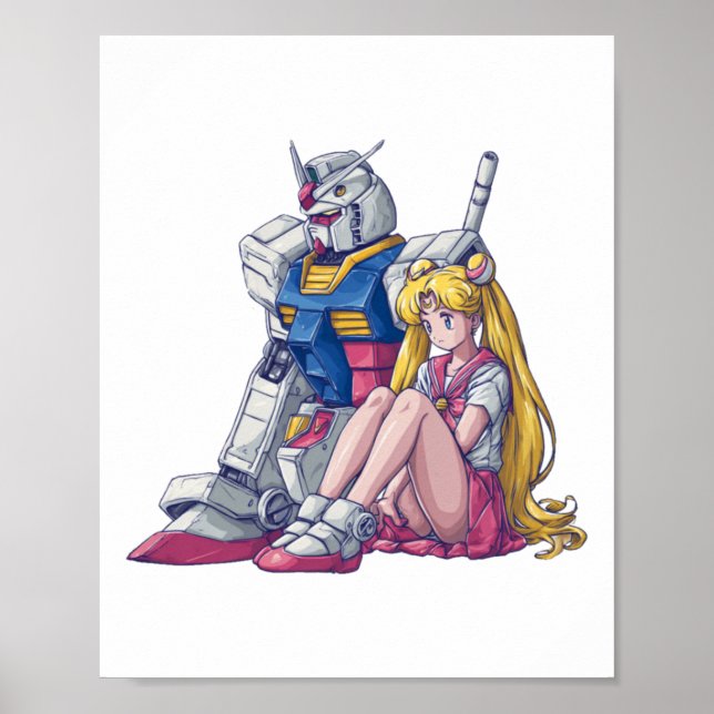 Gundam und Mond Ein Mecha Magischer Crossover  Poster (Vorne)