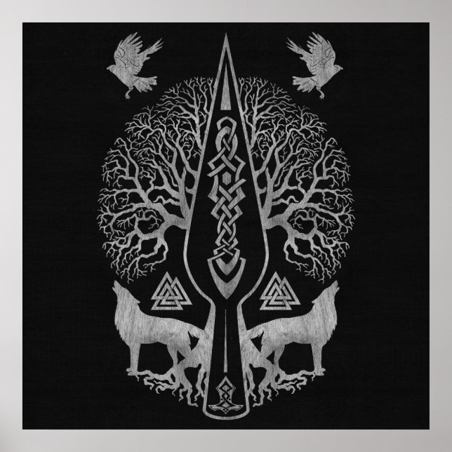 Gungnir - Speer of Odin and Tree of life - Poster (Vorne)