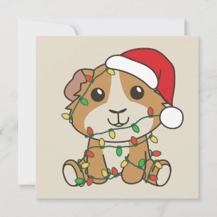 Guniea Pig Weihnachts Winter Tiere Urlaub Feiertagskarte
