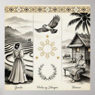 Gunita-Perlen des Ostens-Heimat-FilipinoErbe Poster