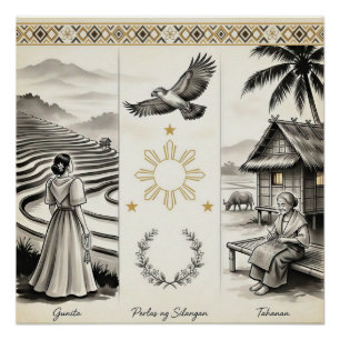 Gunita-Perlen des Ostens-Heimat-FilipinoErbe Poster