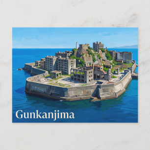 Gunkanjima (Hashima-Insel) Japan Postkarte