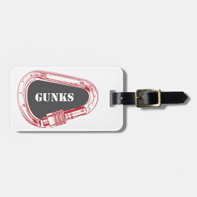 Gunks Climbing Carabiner Gepäckanhänger (Vorderseite horizontal)