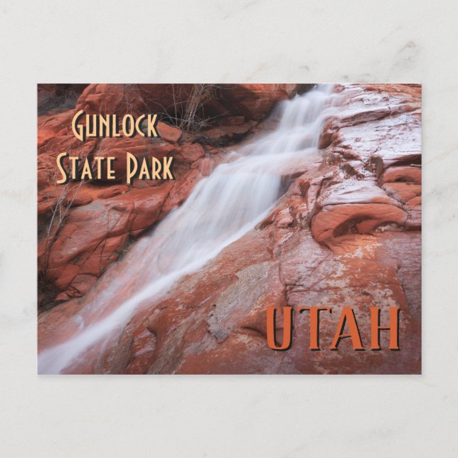 Gunlock Staat Park Utah Postkarte (Vorderseite)
