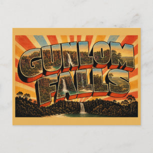 Gunlom Falls NT Australien Klippen Wasserfall Postkarte