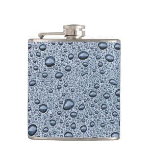 Gunmetal-graue Wassertropfen Flachmann