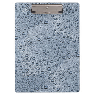 Gunmetal-graue Wassertropfen Klemmbrett