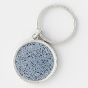 Gunmetal-graue Wassertropfen Schlüsselanhänger