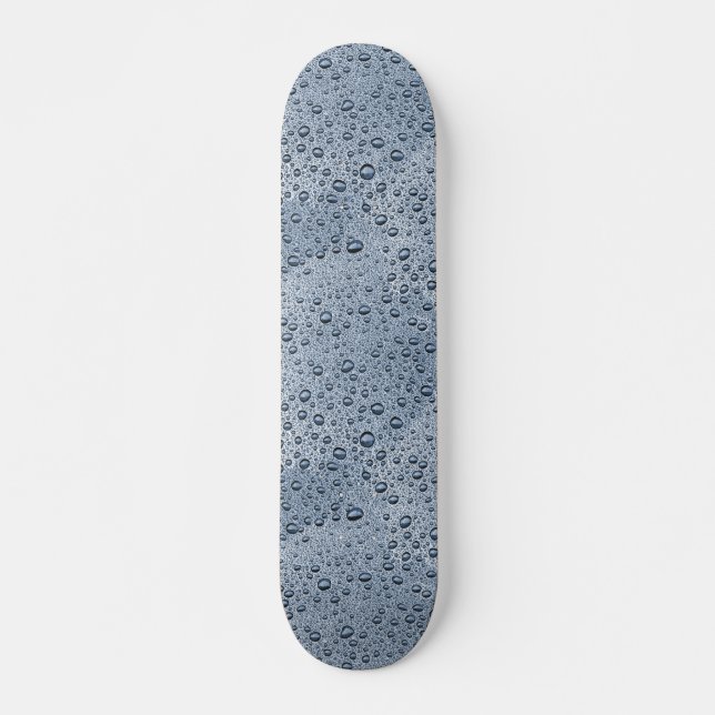 Gunmetal-graue Wassertropfen Skateboard (Vorne)