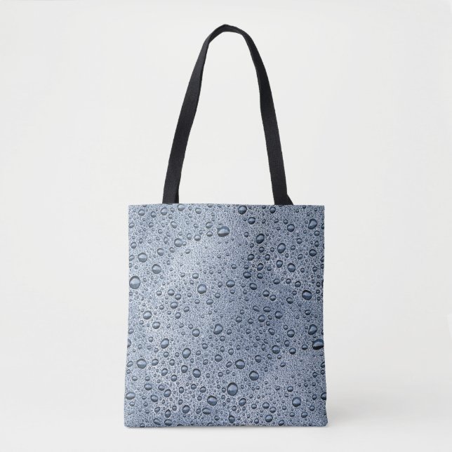 Gunmetal-graue Wassertropfen Tasche (Vorderseite)