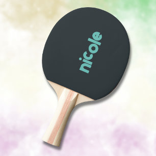 Gunmetal Moderner Name   Trendy Minimalistisch  Tischtennis Schläger