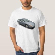 Gunmetal Saturn 1991 SC2 sur le T-shirt blanc