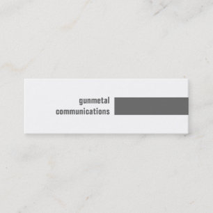 Gunmetal Simple Mini Visitenkarte