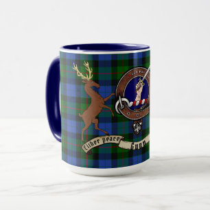 Gunn Clan Abzeichen & Wrap Runde Tartan Tasse