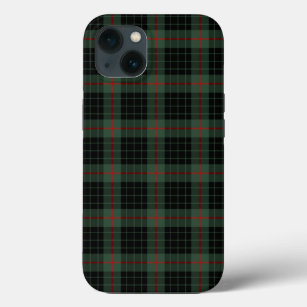 Gunn Clan Dark Green und Black Tartan iPhone 13 Hülle