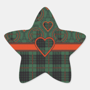 Gunn Clan Kariert Scottish tartan Stern-Aufkleber