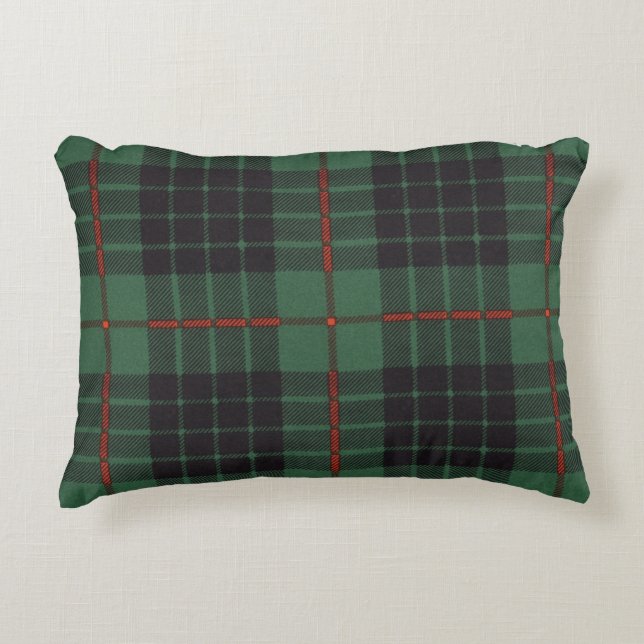 Gunn-Clan karierter schottischer Tartan Dekokissen (Vorderseite)