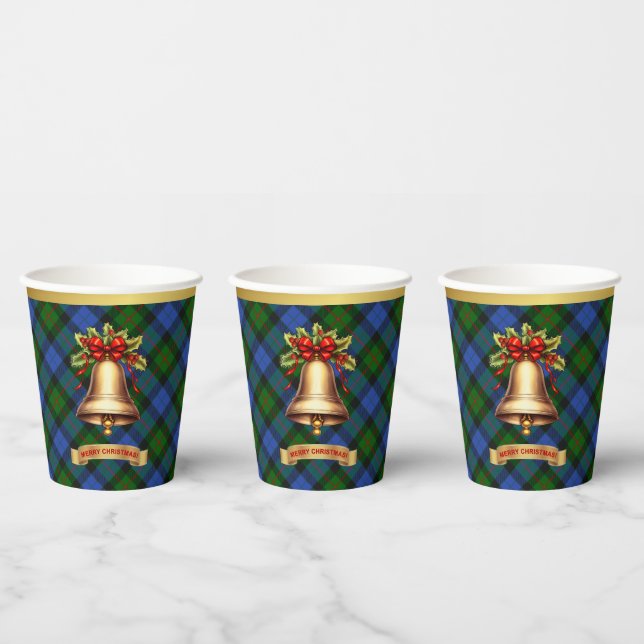 Gunn Personalisiert Tartan Christmas Pappbecher (Multi)
