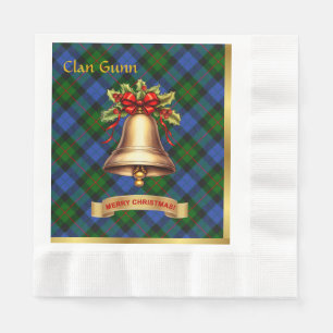 Gunn Personalisiert Tartan Christmas Serviette