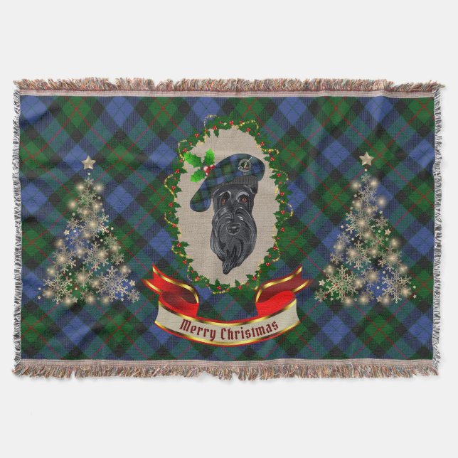 Gunn Scottie Dog Christmas Throw Blanket Decke (Vorderseite)