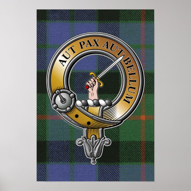 Gunn Tartan & Abzeichen Poster (Vorne)