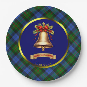 Gunn Tartan Personalisiert Weihnachten Pappteller