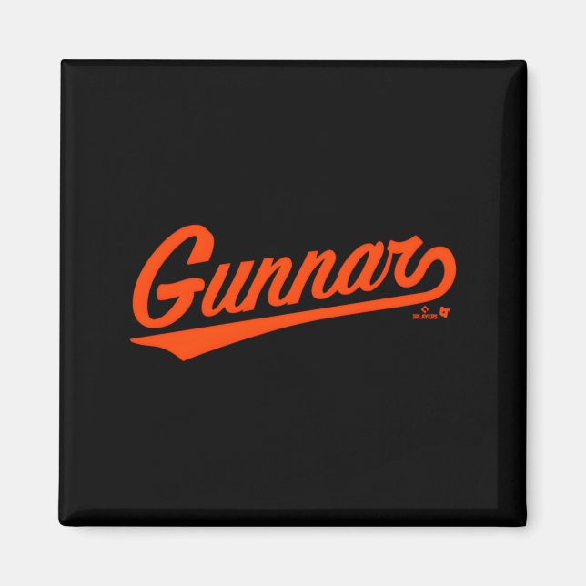 Gunnar Henderson Baltimore Text Baltimore Baseball Magnet (Vorne)
