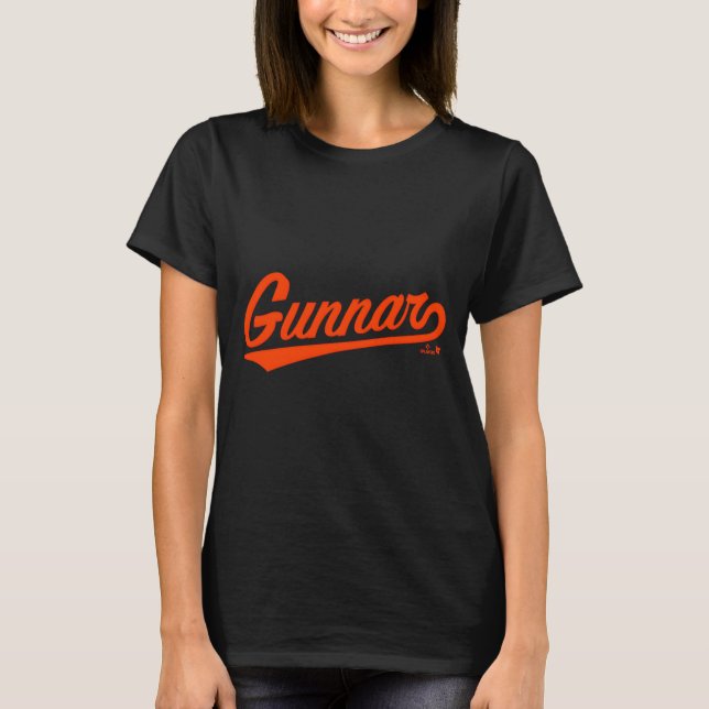 Gunnar Henderson Baltimore Text Baltimore Baseball T-Shirt (Vorderseite)