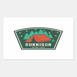 Gunnison National Forest Camping Rechteckiger Aufkleber