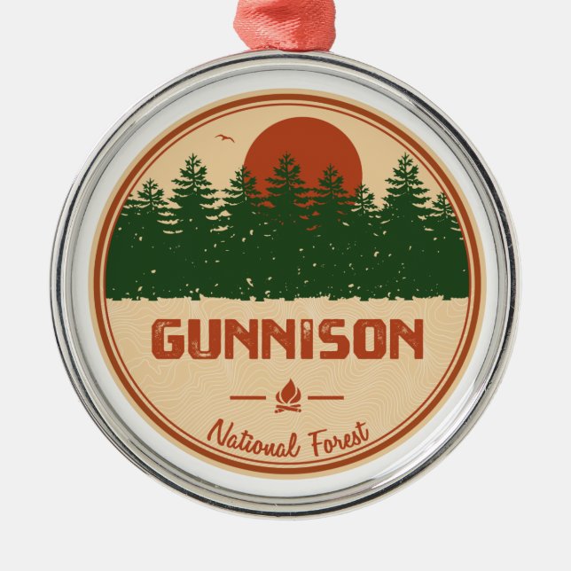 Gunnison National Forest Ornament Aus Metall (Vorne)