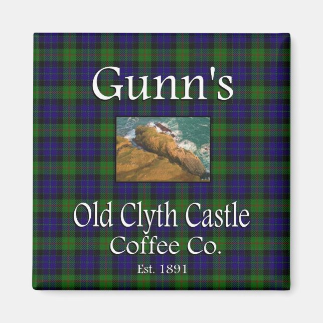 Gunn's Old Clyth Castle Coffee Co. Magnet (Vorne)