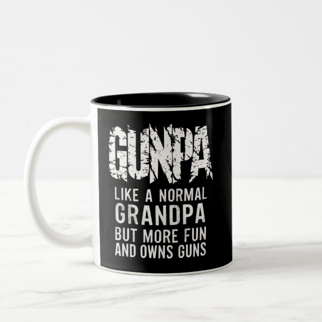 GUNPA wie ein normaler Großvater, aber mehr Spaß u Zweifarbige Tasse (Links)