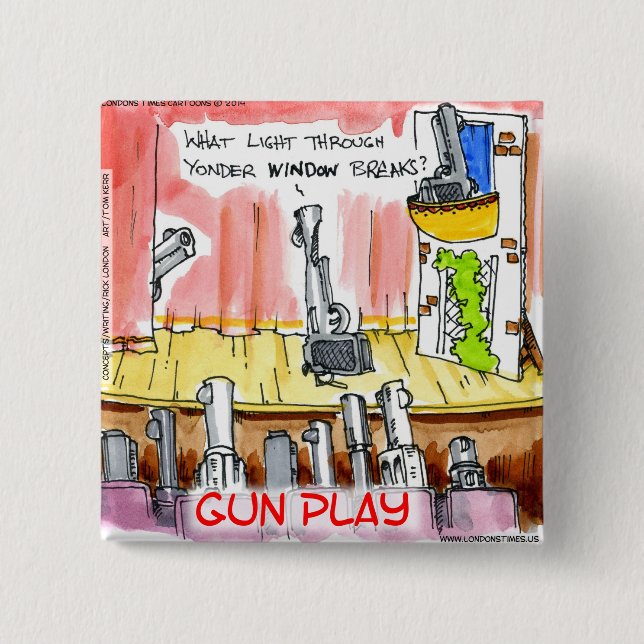 GunPlay Funny Cartoon Button (Vorderseite)