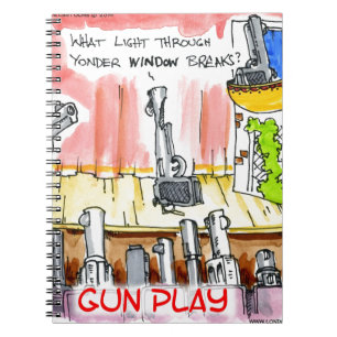 GunPlay Lustiger Cartoon Notizblock