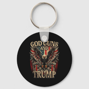 Guns und Trump 2. Flag Adler Schlüsselanhänger