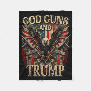 Guns und Trump 2. Flag Eagle Americ Fleecedecke