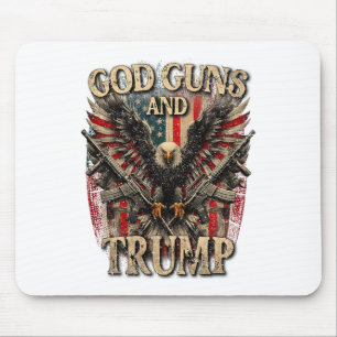 Guns und Trump 2. Flag Eagle Americ Mousepad
