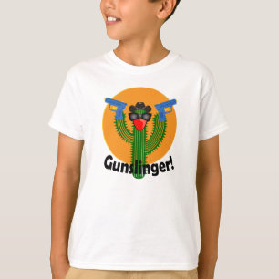 Gunslinger Cactus Design - Kids' Basic T - Shirt