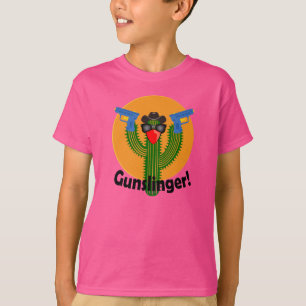Gunslinger Cactus Design - Kids' Basic T - Shirt