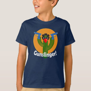 Gunslinger Cactus Design - Kids' Basic T - Shirt