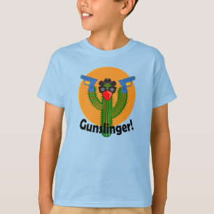 Gunslinger Cactus Design - Kids' Basic T - Shirt