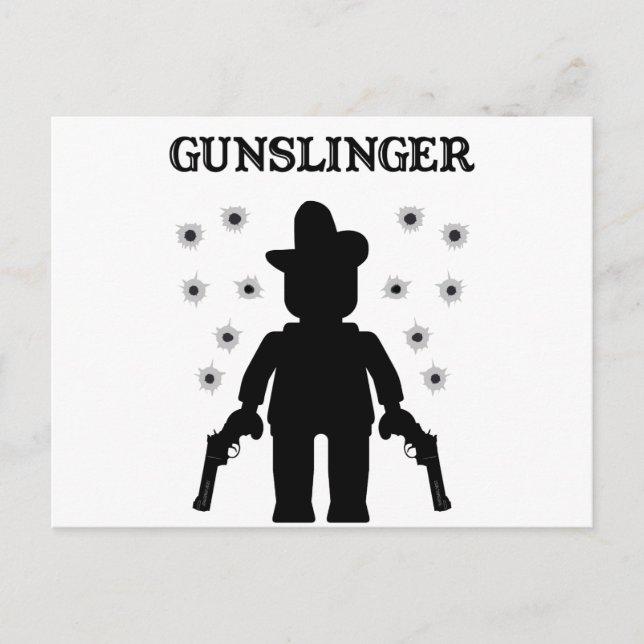 Gunslinger Cowboy Minifig Postkarte (Vorderseite)