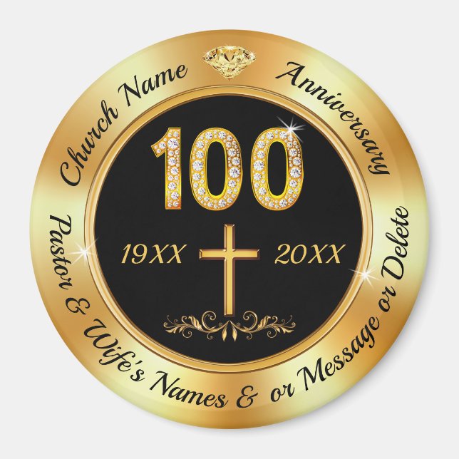 Günstig Gorgeous, 100 Jahre Kirchenjubiläum, Gefal Magnet (Vorne)