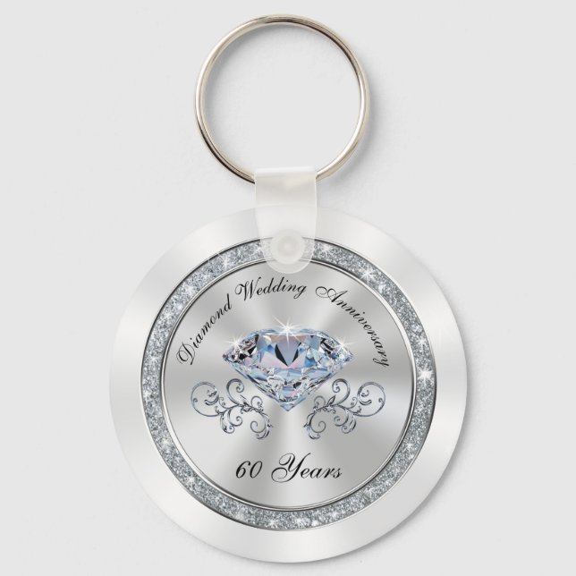 Günstige 60-jährige Jubiläumsfavors in BULK oder K Schlüsselanhänger (Vorderseite)