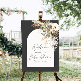 Günstige Babyduschpampen schwarz, modern und elega Poster